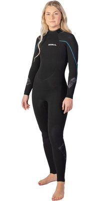 2026 Gul Womens Response 4/3mm GBS Back Zip Wetsuit RE1248-C1 - Black